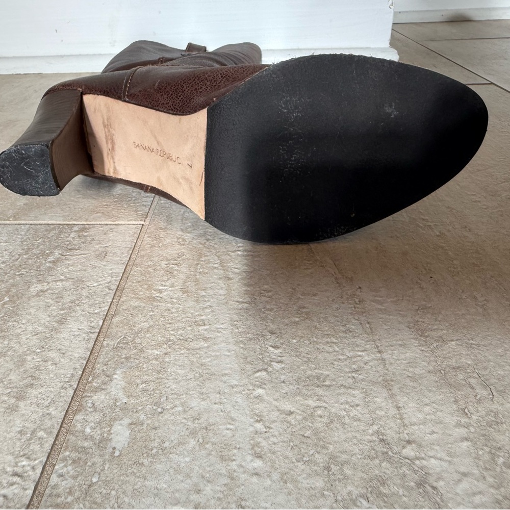 Banana Republic Women's Brown Leather Knee-High Boots - Picture 4 of 9